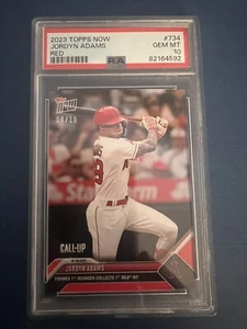 2023 MLB Topps Now Jordyn Adams Call-Up RED PARALLEL SSP Angels #734 Psa 10 Gem - Picture 1 of 1