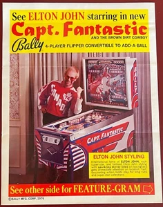 1977 Bally Capt. Fantastic Original Pinball Flyer - Picture 1 of 2