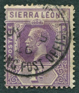 SIERRA LEONE 1925 1d bright violet SG132a used NG DIE II King George V KGV #C01 - Picture 1 of 1