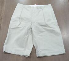 $990 Mens THOM BROWNE Unconstructed Pleat Front Bermuda Shorts Natural 4 US 38