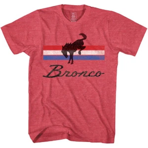 Ford Bronco Striped Distressed Logo T-Shirt - Picture 1 of 1