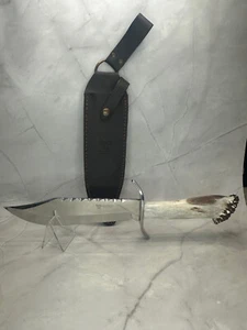 Hen & Rooster German Stainless Spain HR-5000-PS Hunting Bowie 16" Knife Stag - Picture 1 of 10