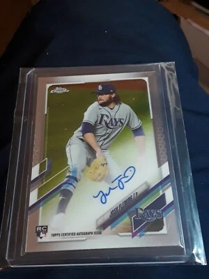 Josh Fleming SP Rookie Auto Tampa Bay Rays 2021 Topps Chrome - Image 1 of 3