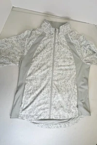 Athleta Womens Med Run With It Printed Jacket Full Zip Gym Yoga Running Casual - Picture 1 of 14