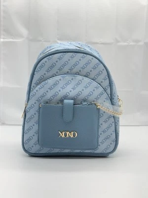 XOXO Baby Blue Backpack With XOXO Monogram With Coin Purse - Image 1 of 4