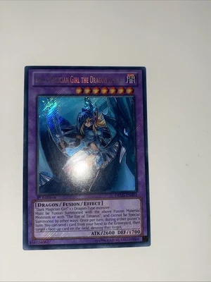 Yugioh Dark Magician Girl The Dragon Knight Drlg 1st Ed Lp - Image 1 of 4