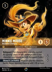 Minnie Mouse, Musketeer Champion - ENCHANTED - Ursula's Return - Lorcana TCG - Imagen 1 de 6