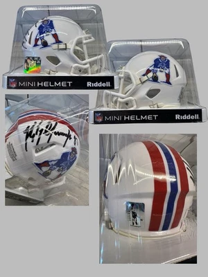 Minicasco autografiado firmado por Rob Gronkowski. Holograma Gronk Foto 1 de 4