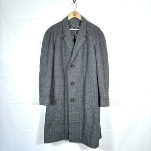 Co-Mar Crombie Mantel Herren Grau Größe 50 Brustumfang XXL Vintage Wolle Langmantel - Bild 1 von 13