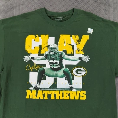 Camisa Green Bay Packers Arcilla Matthews Reebok Y2K Verde Manga Corta Hombres XL Foto 1 de 4