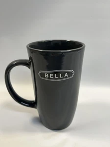 Bella Stoneware Latte Mug Tall 16 oz capacity Charcoal Gray Large Handle - Picture 1 of 4