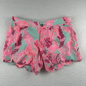 Lilly Pulitzer Floral Pink Print Buttercup Shorts Size 4 RN #88189 Style 19986 - Picture 1 of 9