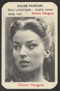 MONTY GUM-MOVIE STARS 1962- ITALIAN FILM STARS - SILVANA MANGANO - Picture 1 of 2
