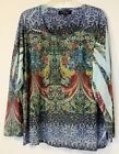 NW0T WOMENS PLUS SIZE AZUL GRAPHIC PRINT SHIRT TOP SIZE 2X
