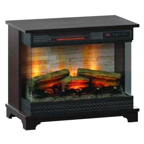 24" Midnight Cherry Mantel Electric Fireplace 3 Side Glass 5 Setting  Heater - Изображение 1 из 4