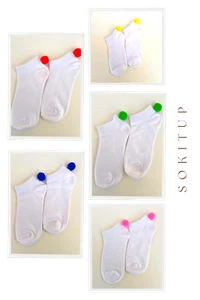 Socks - Tennis/Golf Pom Pom Socks Tennis, Golf , sport, Fun, Fits sizes 4 to 10 - Picture 1 of 11
