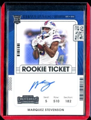 Marquez Stevenson 2021 Panini Contenders #238 Rookie Ticket Auto Bills Browns RC - Image 1 of 2