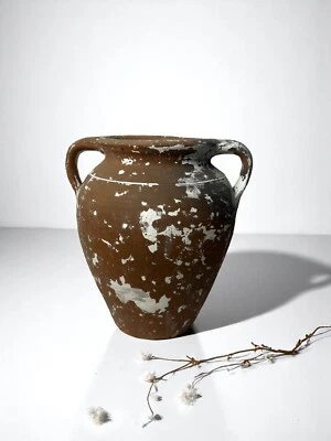 Jarrón antiguo vintage de terracota turca, jarra vintage para decoración, vintage Foto 1 de 4