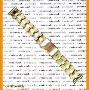 NOS 50's Cromwell YGF Rivets Bracelet 19.25mm Straight Ends Rolex Big Bubbleback - Picture 1 of 12