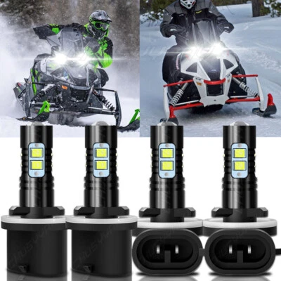 880 885 + 881 894 LED Hi/Lo Headlight Bulbs For Arctic Cat Panther 570 2002-2007 - Image 1 of 4