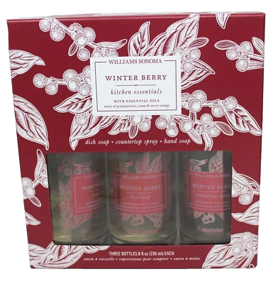 Winter Berry Williams Sonoma Kitchen Essentials Hand Dish Soap Room Spray New - Image 1 of 3