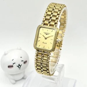 Longines Quartz Women's Watch 20mm Gold Dial JAPAN Vintage - Picture 1 of 10