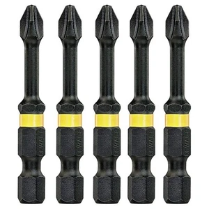 Dewalt Ph2 x 50mm Impact Torsion Screwdriver Bits Pack of 5 - DT7998T-QZ - Picture 1 of 5