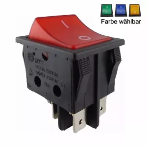 Interruptor basculante, 2 pines (4pin) 16A 250~ 28.5*21.9mm rojo, amarillo, verde, azul - Imagen 1 de 9