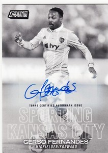 2018 Stadium Club MLS Black & White Auto #57 Gerso Fernandes - SKC - 93/99