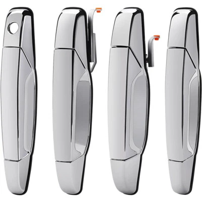 4PCS Front+Rear Exterior Door Handles For 07-13 Chevy Silverado Tahoe GMC Sierra - Image 1 of 4