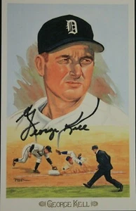 George Kell Detroit Tigers HOF (d.09) Perez-Steele 3x5 Postcard Autographed JSA  - Picture 1 of 4