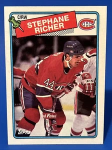 1988-89 Topps Stephane Richer Card #5 Montreal Canadiens - Picture 1 of 2
