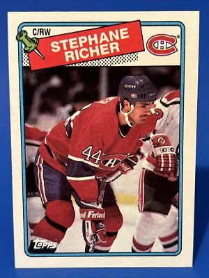 1988-89 Topps Stephane Richer Card #5 Montreal Canadiens - Image 1 of 2