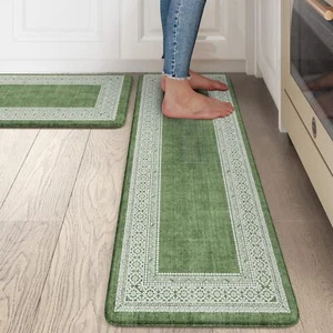Anti Fatigue Kitchen MatFarmhouse Kitchen Rugs Sets of 2Waterproof Memory Foa... - Picture 1 of 7