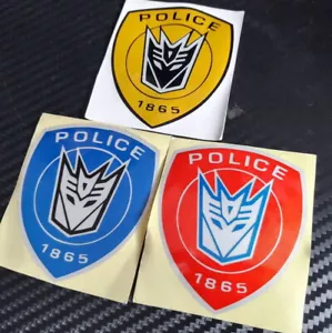 Calcomanía Coche Decepticon Transformers Policía 8cm Reflectante Moto Vinilo Pegatina - Imagen 1 de 17