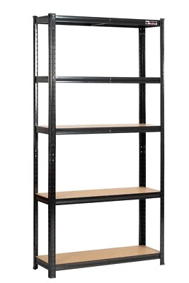 NEW Rhino Racking Boltless Garage Shelving Unit - 180 x 90 x 30cm, Black, 1000kg