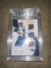 2019 Panini Immaculate Collection Players Prime Jersey Gold Tom Brady /10 BGS 9