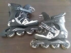 K2 EXO 2.1 Rollerblades Men's Size 8 Inline Soft Boot Black & Silver w/ Pads
