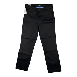 Men Size W30 L29 Pants Black Dockers Signature Khaki Slim Fit Flat Front - Picture 1 of 11