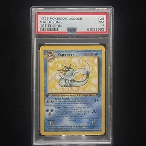 Vaporeon #28 1st Edition Jungle 1999 Pokémon PSA 7 💦 - Picture 1 of 3