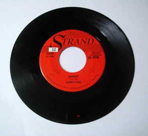 45 RPM LARRY HALL Sandy b/w Lovin' Tree STRAND 25007 Rockabilly 1959 EX - Picture 1 of 3