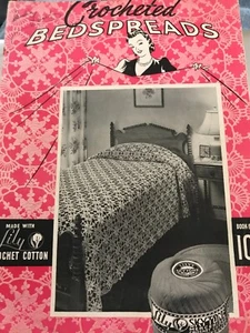 VTG Craft Booklet-LILY-CROCHETED BEDSPREADS-BOOK 900-11 DESIGNS + EXTRA MOTIFS - Picture 1 of 12