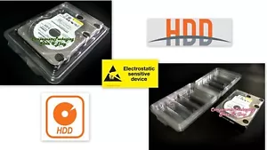 Estuche de disco duro interno de 3 - 3,5" para almacenamiento único - plástico antiestático - nuevo - Imagen 1 de 8