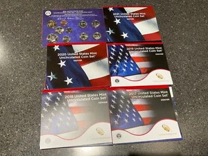 2017-2022 P&D United States Mint Stempelglanz Kursmünzensatz. 6 Sets. - Bild 1 von 4