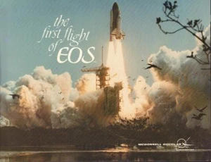 1980s MCDONNELL DOUGLAS "THE FIRST FLIGHT OF EOS" 8 1/2 X 11" LITHOGRAPH VGC - Bild 1 von 1