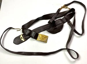 GUERRA CIVIL OFICIAL DE LA UNIÓN DE ESTADOS UNIDOS M1851 CUERO ESPADA SABLE CINTURÓN Y HEBILLA-MARRÓN - Imagen 1 de 5