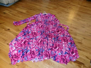 NEU MIT ETIKETT SCOOP KLEID TASCHENTUCHSAUM ROSA GEBLÜMT GRÖSSE L 12-14 - Bild 1 von 1