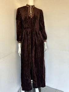 1960s OSCAR DE LA RENTA Velvet Long Dress Size 4 S - Picture 1 of 10
