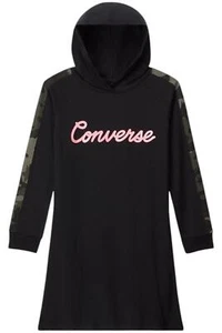 Converse Kid's Girl Camo Inset Hoodie Dress - Picture 1 of 2
