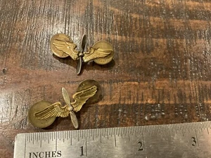 ORIGINAL WWII USAAF OFFICER WING / PROP COLLAR PAIR BY AMICO - Picture 1 of 2